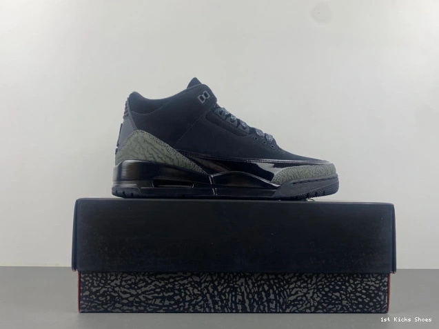 1st Kicks Shoes CK9246-168 Black Air 3 Jordan Retro Cat 0823